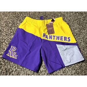 NEW Mitchell & Ness Prairie View A&M Panthers NCAA Nylon Utility Shorts (Small)